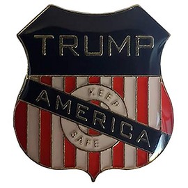 Trade Winds Wholesale Pack of 50 Trump Keep America Safe Shield USA Motorcycle Bike Hat Cap Lapel Pin