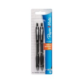 Paper Mate 89468 Ballpoint Pen,1.4Mm,2/Pk,Translucent Black Barrel/Bk Ink