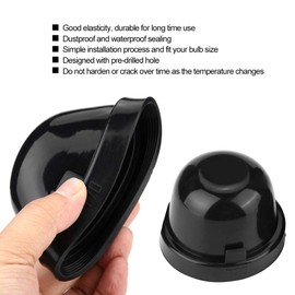 Cubierta de sello de faro, 2 uds., Tapa de sello de goma para faros delanteros, 70 mm, cubierta antipolvo de faros LED, carcasa de sello impermeable para faros delanteros de coche, tapa de cubierta de