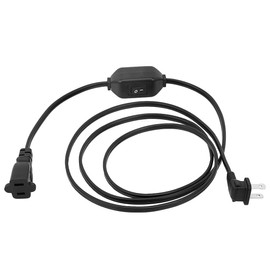 [6-Feet] On Off Switch Extension Cord, Right Angle 2-Prong Polarized Extension Cord with On-Off Inline Switch 12A 125V for Your Chargers/Lamp/Power Adapters etc, 16AWG Cord