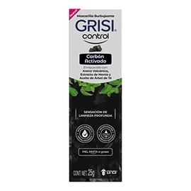 Mascarilla Burbujeante Grisi Control Carbón Activado 25 g - Para Piel Mixta a Grasa con Acné, Barros, Espinillas, Puntos Negros o Imperfecciones, Ayuda a Destapar Poros y Reducir la Grasa