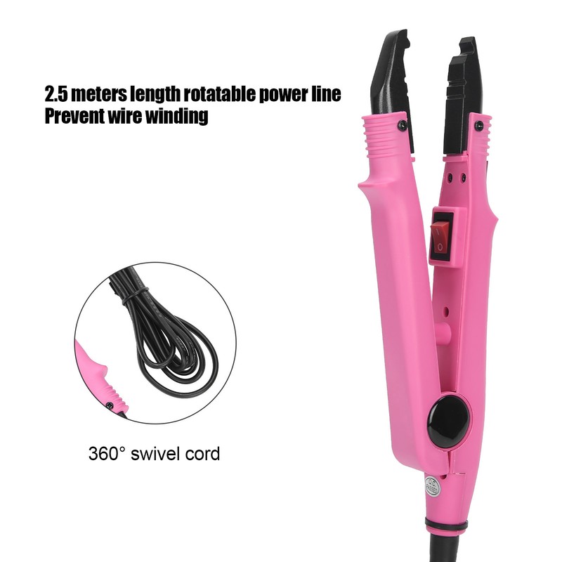 Professional Hair Extension Iron Household Hair Connector Styling Tool Pink