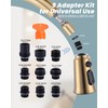 WOWOW Kitchen Faucet Head Replacement, 3 Function Pull Down Faucet