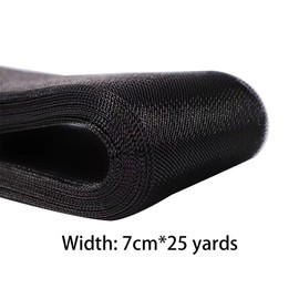 25 Yards Stiff Horsehair Braid,7CM Wide Polyester Stiff Ribbons,Black Polyester Horsehair Braid,for Wedding Dress,Boning Sewing