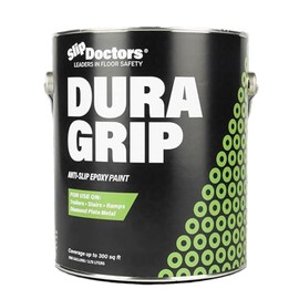 Dura Grip Anti-Slip Paint for Concrete, Wood, Tile and Metal – Non-Skid Coating for Floor, Decking and Ramps – Gallon (Black)