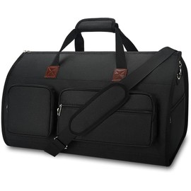 Pucuwu 56L Convertible Garment Duffle Bag for Travel - Carry On Garment Bags with Shoe Compartment, Foldable Suit case for Business Trips, Weekends & Formal Occasions