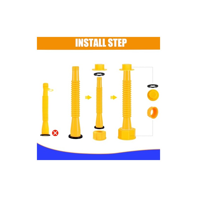 6 Kits 49pcs Can Spout Replacement Kit,Can Nozzle Replacement Kit
