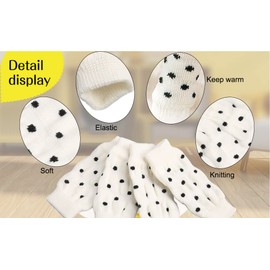 Qcwwy Pack of 4 Dog Elbow Protectors, Elastic Pet Leg Squat Protector, Warm Dog Hat Cover, Pet Leg Sleeves, Knitted Pet Leg Warmer, Leg Support, Wrap Protectors, L