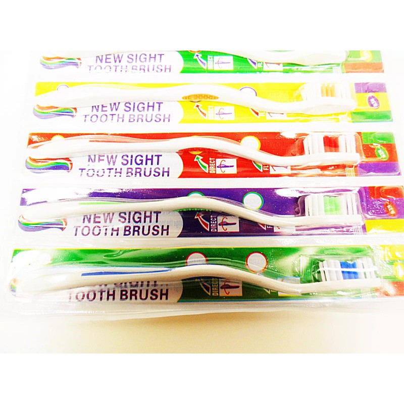 New Sight 10 Toothbrushes Soft Nylon Bristles Bristle Tooth Brush