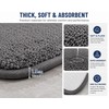 Light Grey Soft Polyester Floor Mat 40x60 cm - Non-Slip