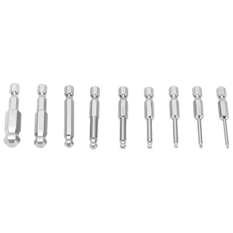 9pcs Hex Screwdriver Bit Set Rustproof S2 Steel Magnetic Ball