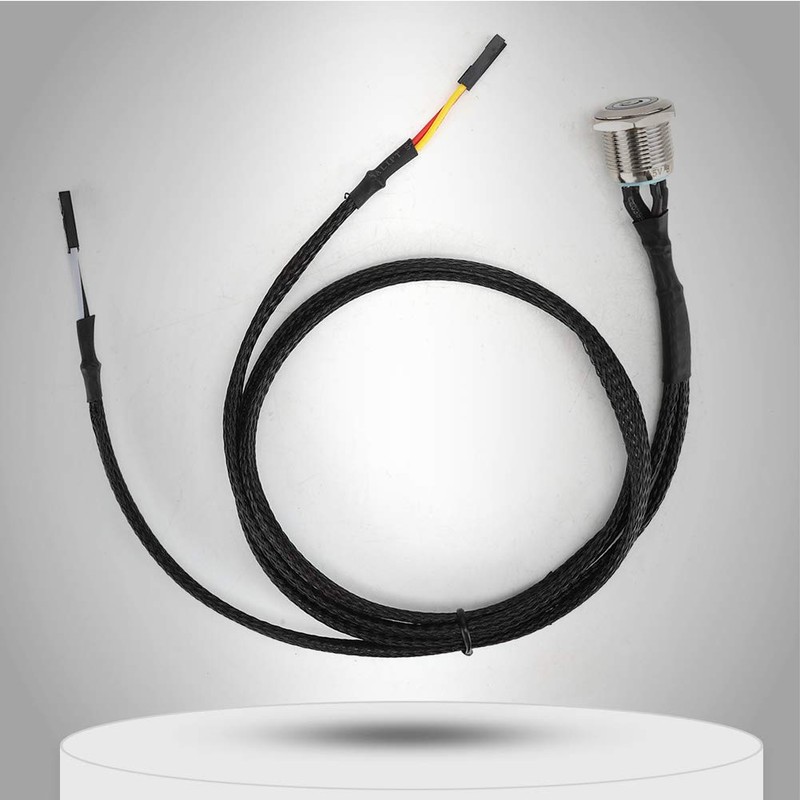 ASHATA Computer Power Button Cable, PC Power Reset Switch LED