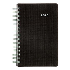 Brownline 2023 DuraFlex Daily/Monthly Planner, Appointment Book, 12 Months, January to December, Twin-Wire Binding, 5 inches X 8 inches , Black (CB634V.BLK-23)