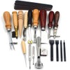 Leather Craft Sewing Kit, 19 Pieces/Set Leather Craft Punch Tools,