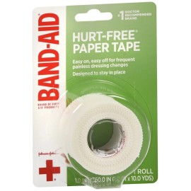 BAND-AID Hurt-Free Paper Tape 1 in x 10 yd 10 YD