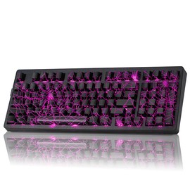 ZORNHER ZH980 Mechanical Keyboard Wireless,95% Creamy Keyboard with Number Pad,Gaming Keyboard with Number Pad,Shine Through Spider Web PC,Creamy Sounding Linear Switches,Full Size