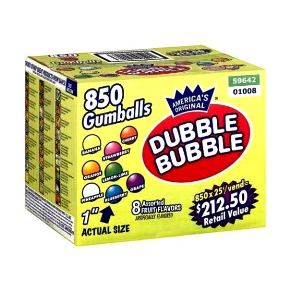Dubble Bubble Fruit Gumballs, 14.6 Pound, 233.6 Oz