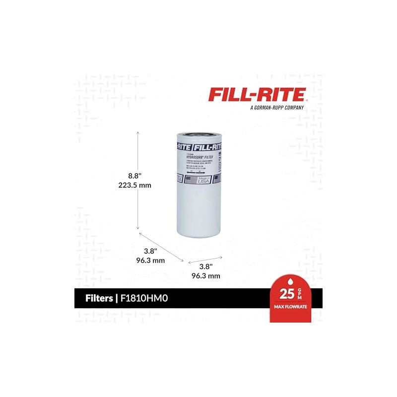Fill-Rite F1810HM0 1" - 12 UNF 25 GPM (94 LPM)
