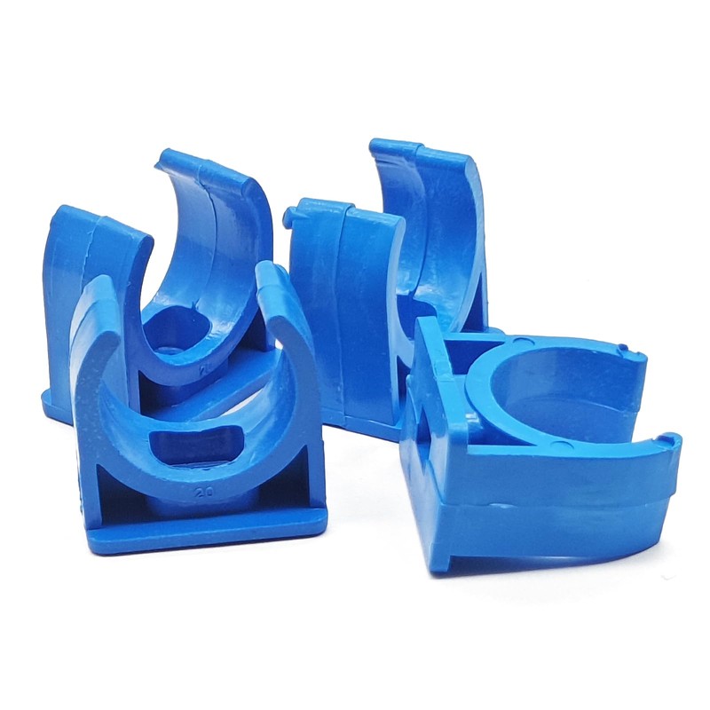 50pcs 1/2"(Dia) PVC U-Shaped Pipe Clamp Clip,Tubing Clips,Water Supply Pipe