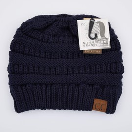 C.C Exclusives - Gorro de Invierno para Mujer (MB-20A), Marino, Talla única