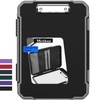 Meiikun Clipboard with Storage, Internal Pen Pouch, 8.5x11 Clipboards Black