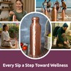 LIVINGNISH 100% Pure Copper Water Bottle for Drinking –Extra Large