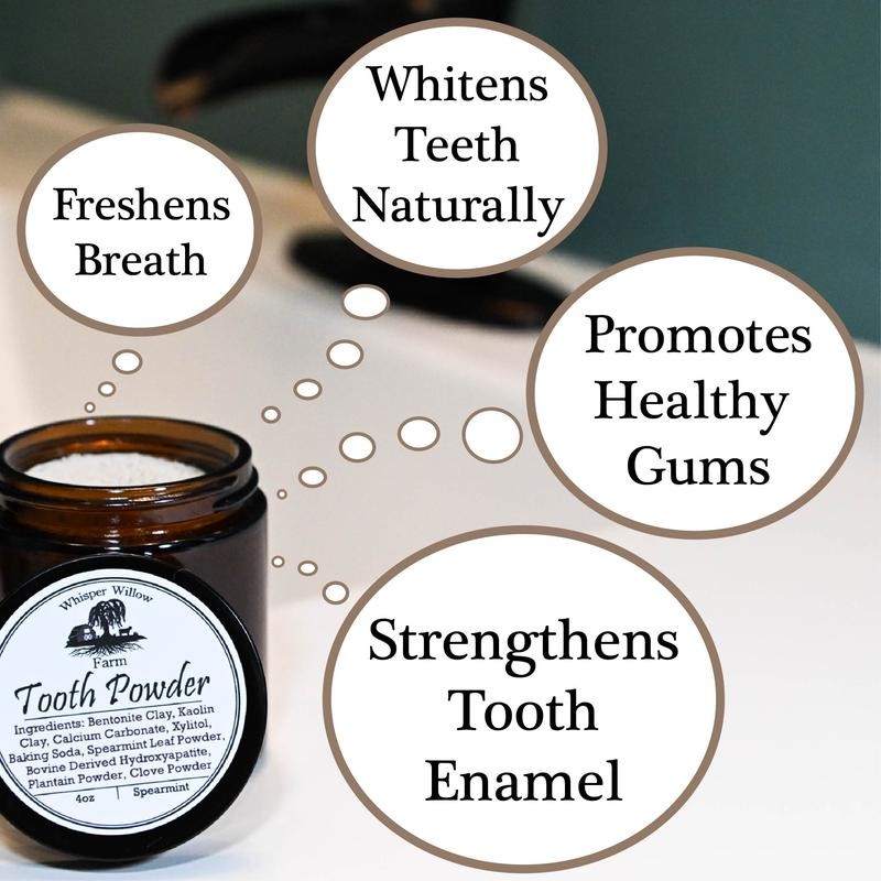 Natural Remineralizing Hydroxyapatite Tooth Powder, Natural Toothpaste Alternative Oral Whitening