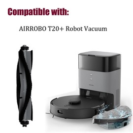 MIXEAL Vacuum Repalcement Parts for Airrobo T20+ Robot Vacuum,1 Main Brush Roller,2 HEPA Filters,4 Mop Pads+4 Vacuum bags+4 Edge Brushes