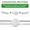 TAISHER 2 pieces 304 stainless steel union, 1 inch BSP