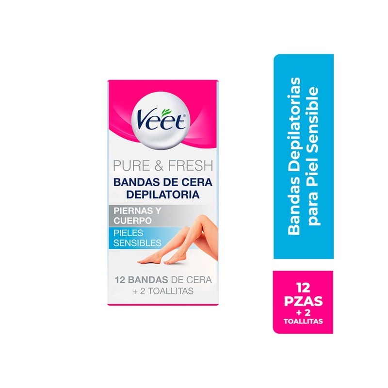 Bandas Depilatorias Veet area Hipoalergénico Piel sensible 16 Bandas
