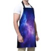 afidomu Galaxy Apron for Women Men, Starry Sky Blue Purple