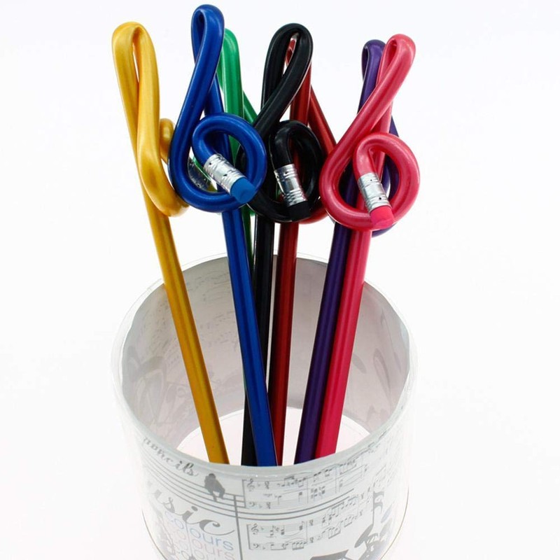 KingPoint Treble Clef Pencil 7pcs Cartoon Musical Note Shape Pencil