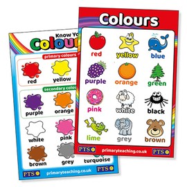 1 Double-Sided Know Your Colours Early Years KS1 Art Nursery Childrens Pupils Teachers Classroom Display Posters A2 Primary Teaching Services