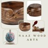 Naaz wood arts® Wooden Antique Yarn Bowl for Wood Knitting