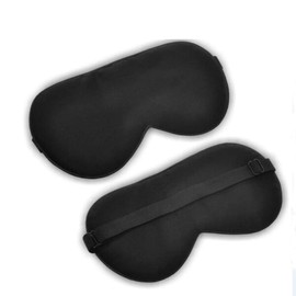 INF Sleep Mask Silk Lightweight Material Adjustable Blindfold for Travel and Home Eye Mask with Elastic Elastic Band (Black)