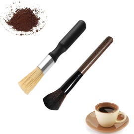 Barista Brush, Coffee Brush, Barista Cleaning Brush, Coffee Brush, Portafilter Brush, Coffee Accessories for Effective Cleaning of Portafilters, Espresso Machines and Coffee Grinders, Pack of 2