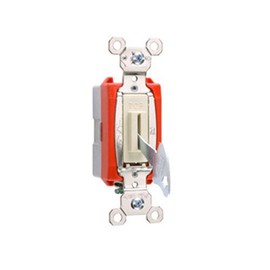 Legrand Pass & Seymour PS20AC1IL 20 Amp 120/277V Industrial Extra Heavy-Duty Specification Grade Locking Toggle Switch, Single Pole, Back and Side Wire, Ivory (1 Count)
