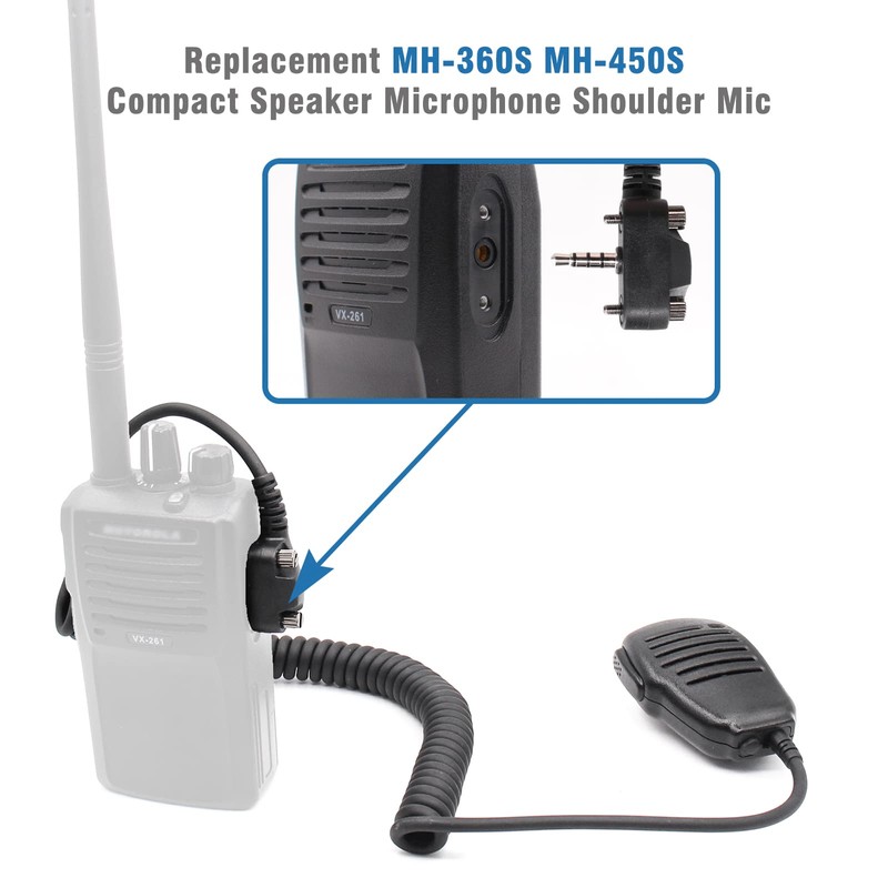 VX-231 VX-261 Radio Speaker Mic Compatible for Motorola Vertex Standard