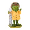 Relaxdays Rain Gauge Frog Weather Resistant Analogue Rain Indicator H