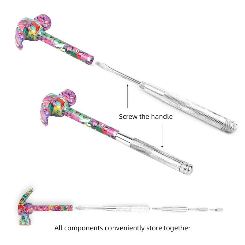6 in 1 Hammer & Screwdriver Tool Multitool Set Claw