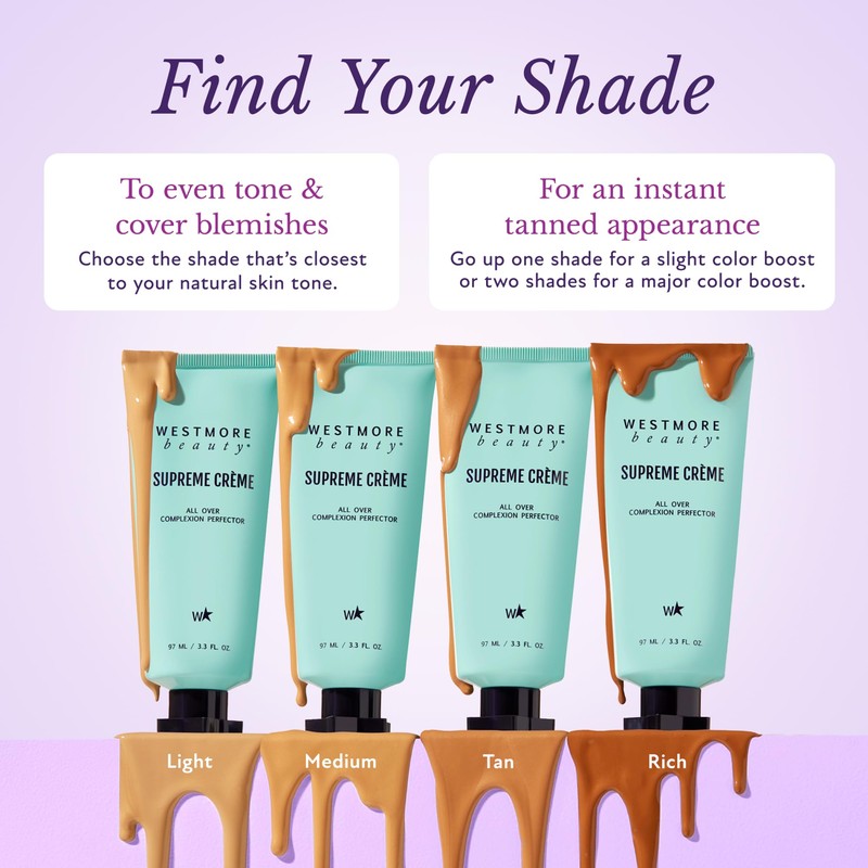 Westmore Beauty Supreme Creme All-Over Complexion Perfector – Long-Lasting CC