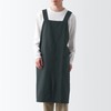 MUJI 12835783 Cotton Plain Weave Work Apron, Dark Gray, L-XL,