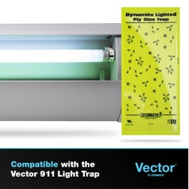 Catchmaster Pro Series Flying Insect Light Trap Replacement Board 5-PK, UV Light Fly Trap Refill, Adhesive Glue Boards, Mosquito Trap Supplies, UV Lamp Bug Catcher, Home & Garage Pet Safe Pest Control