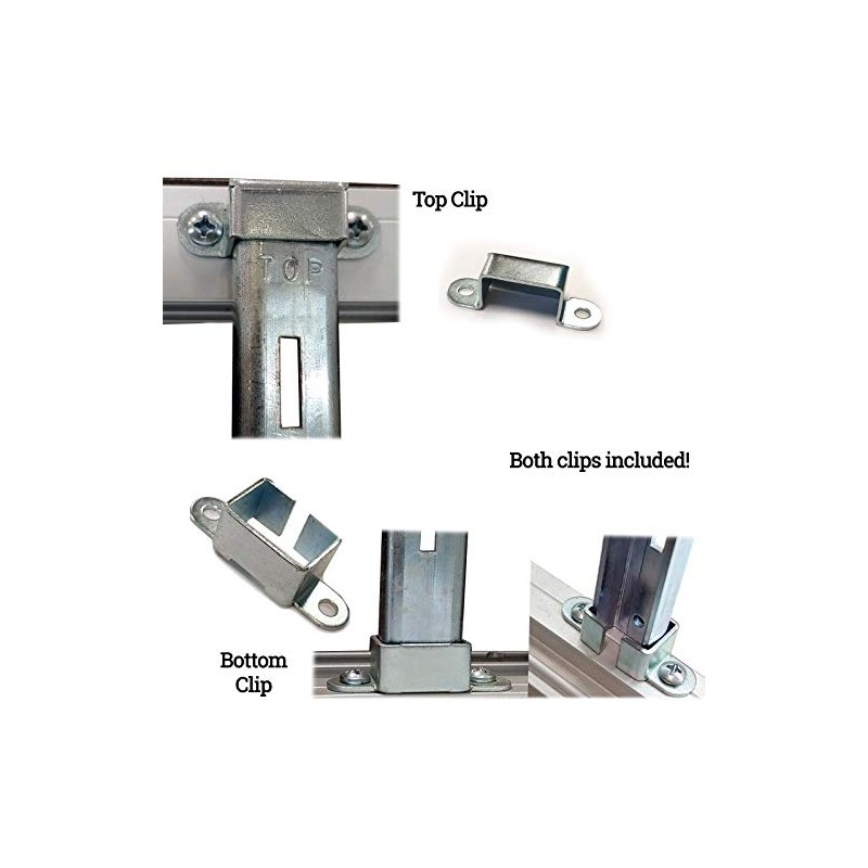 Showcase Interior Standard Clips, Display Case Bracket Channel Holder, Top