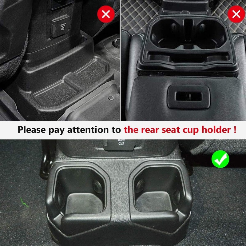 Auovo Auto Cup Holder Inserts Coaster Fit for 2018-2023 Wrangler