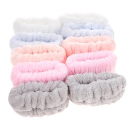 Beavorty Elastic Face Wash Wristbands Set of 10 Absorbent Spa Wristbands for Women Girls Soft Comfortable