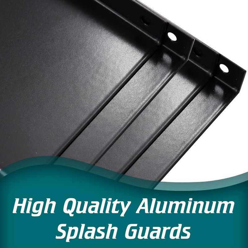 Daisypower Gutter Valley Splash Guards,4 Pcs Foldable Rainwater Roof Rain