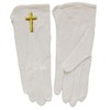 Sterling Gifts Gold Cross White Gloves (2X-Large)
