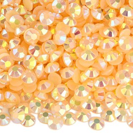 Blinginbox 5000pcs 2mm AB Resin Flatback Rhinestone for Crafting,Flatback Round Jelly Rhinestones Bedazzling Non Hotfix Crystal Gems for Nails Face Makeup Tumblers Mugs DIY Crafts.(Champagne AB)