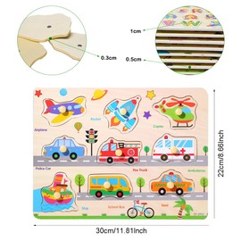 Wooden Jigsaw Puzzles for Kids 2 3 Year Olds | Educational Toddler Jigsaws for Girls Boys Gifts (Numbers and Shapes)